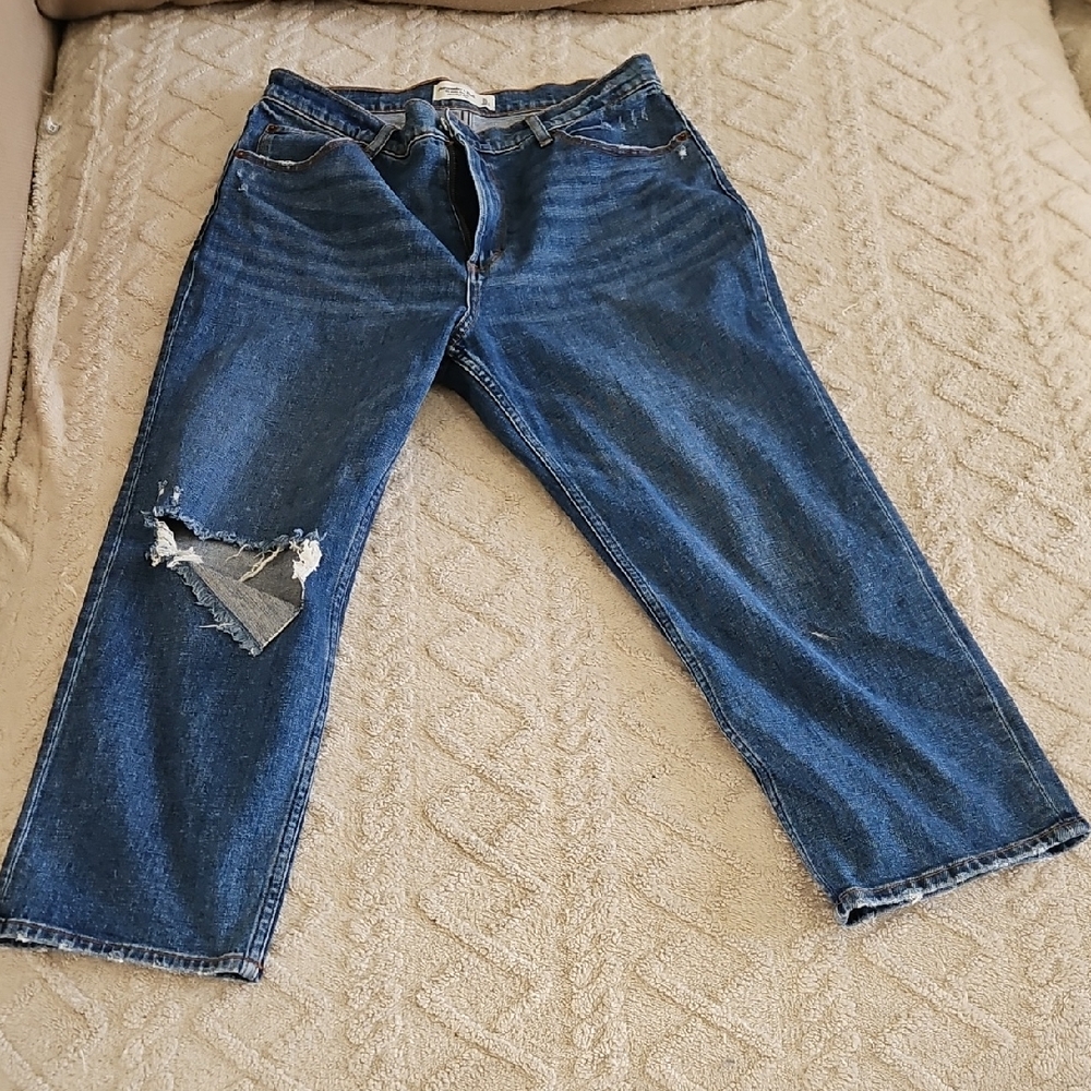 Abercrombie & Fitch The Ankle Straight Ultra High‎ Rise Jeans Size 31/12S